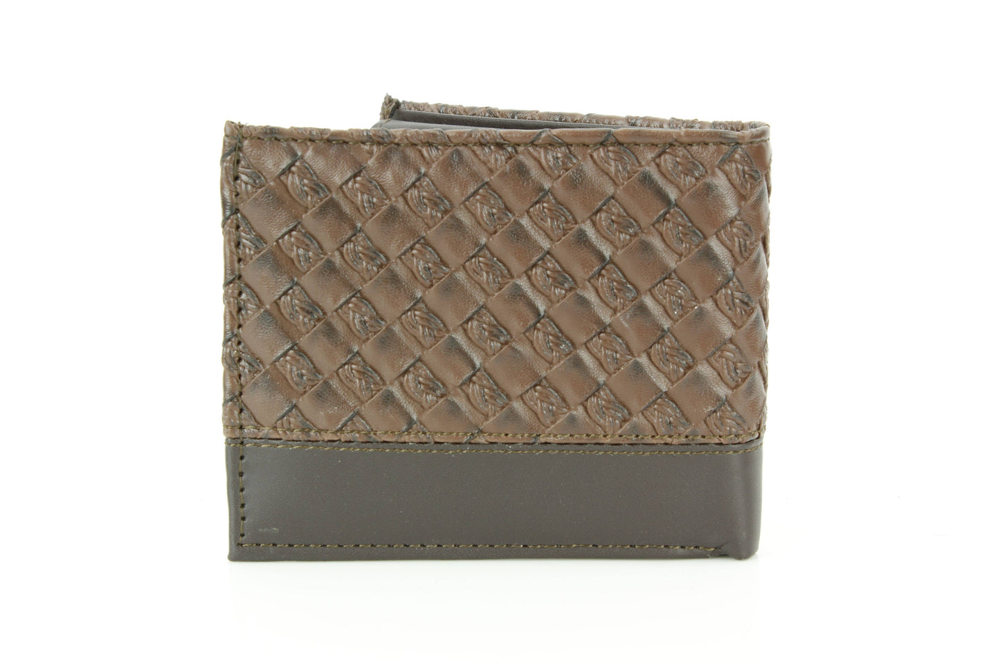 Vegan Woven Pattern Wallet with Solid Band VL 903