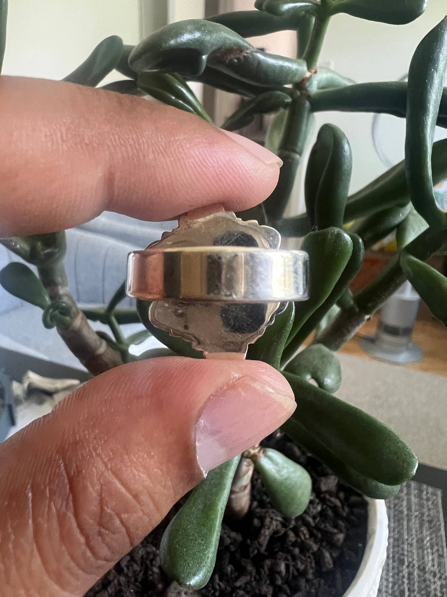 American Turquoise 925 sterling silver ring (R-124)