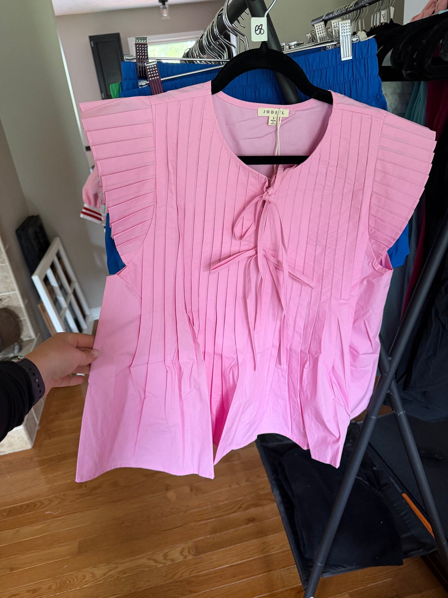 Pleated peplum top