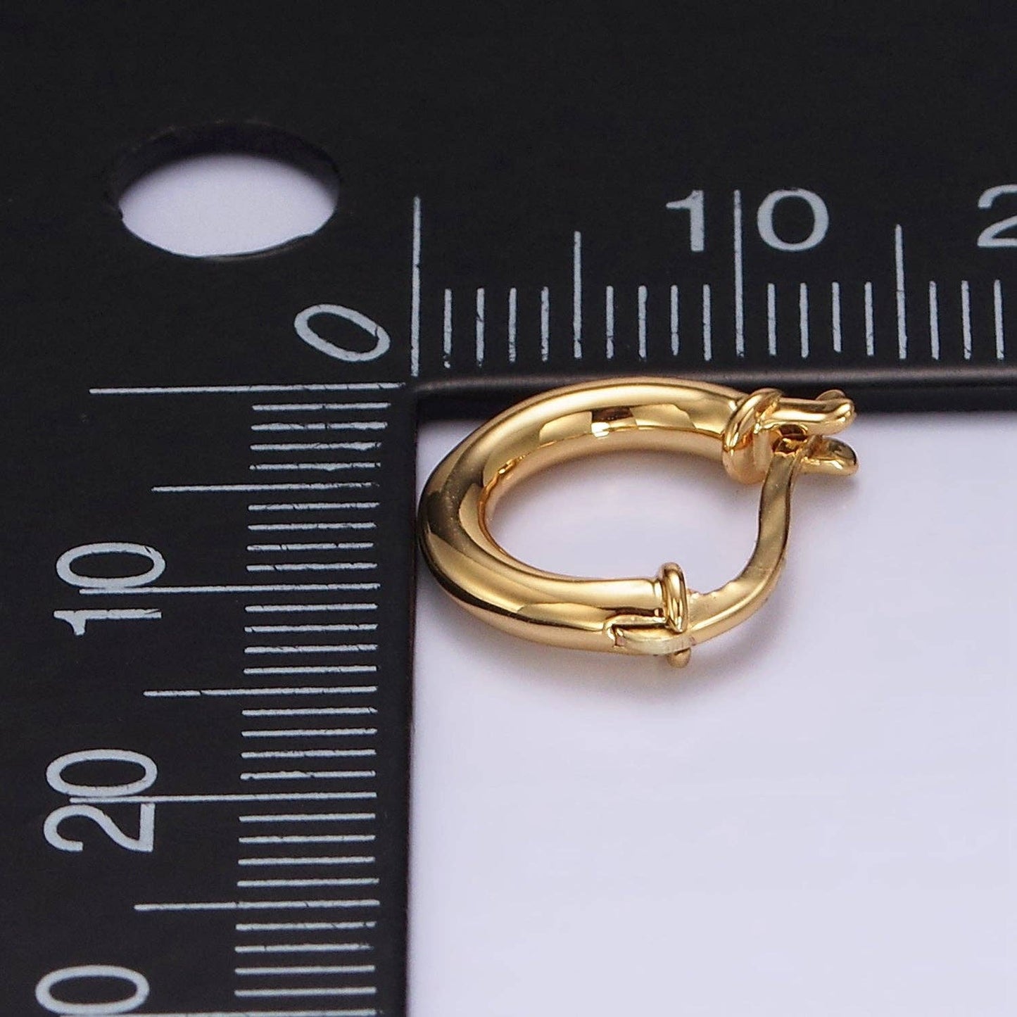 14K Gold Filled 12mm Tube Minimalist French Latch Hoop Earrings in Gold & Silver | AE116 AE117