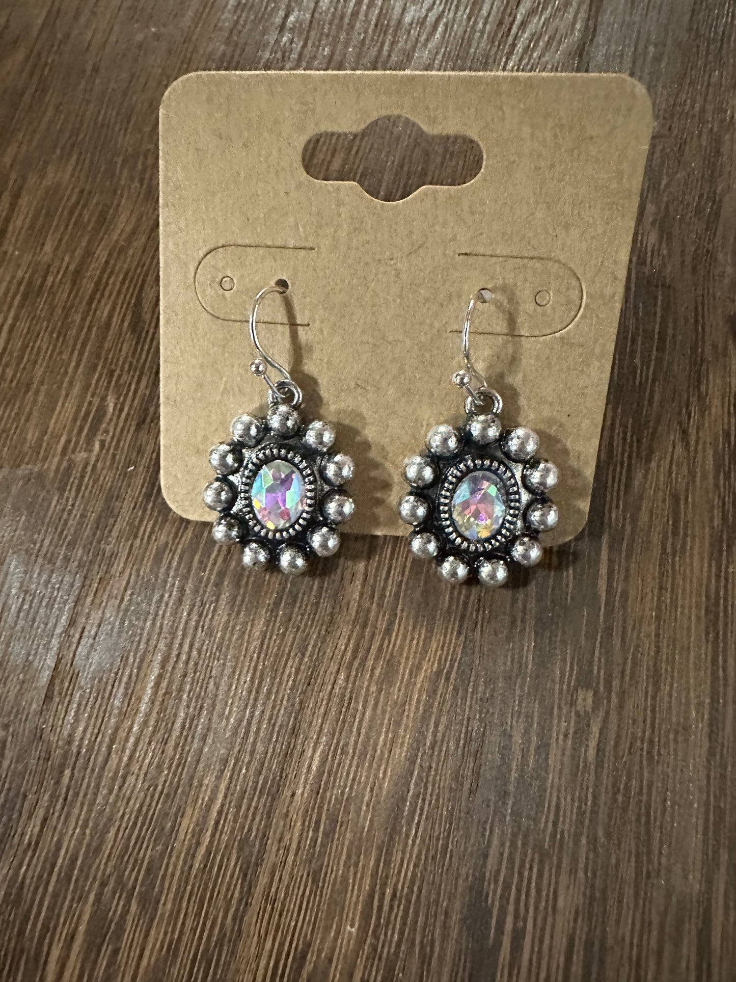 Western Concho stone dangle earrings