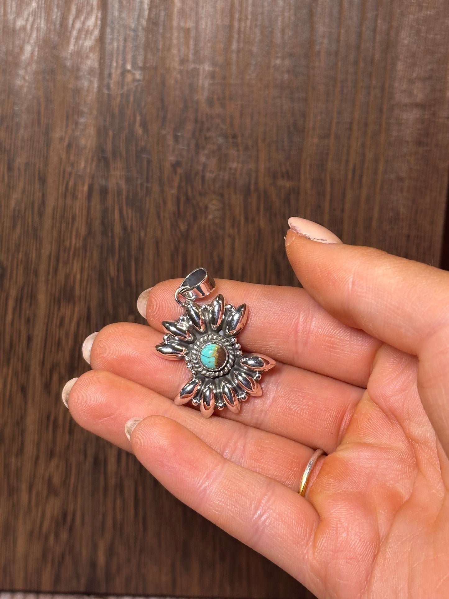 Beautiful Handmade Sterling Silver & Turquoise pendant