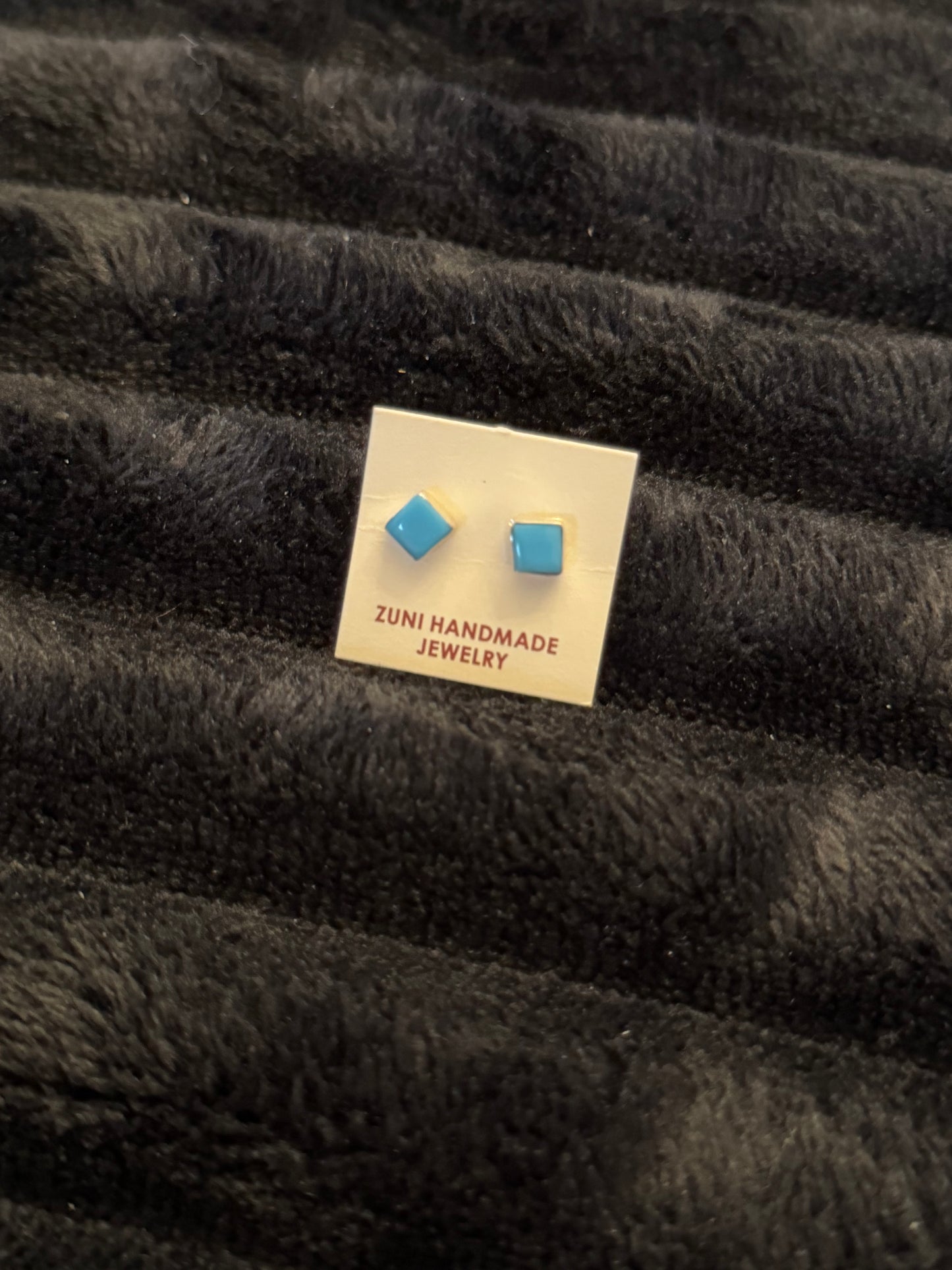 Zuni Handmade Turquoise Earrings - Angie Rosetta