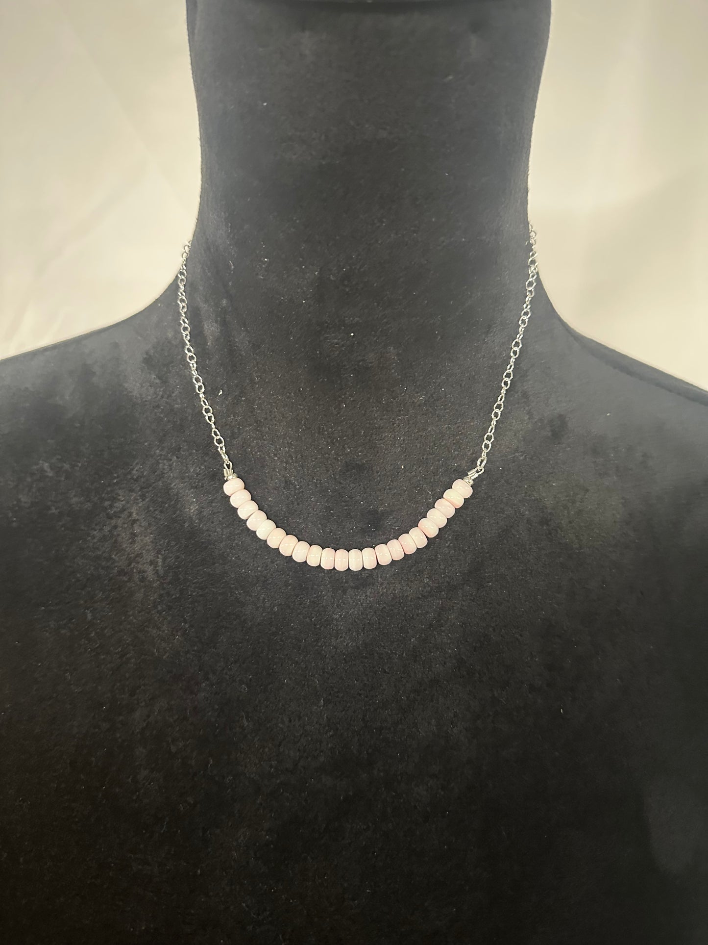 queen pink conch sterling silver chain necklace