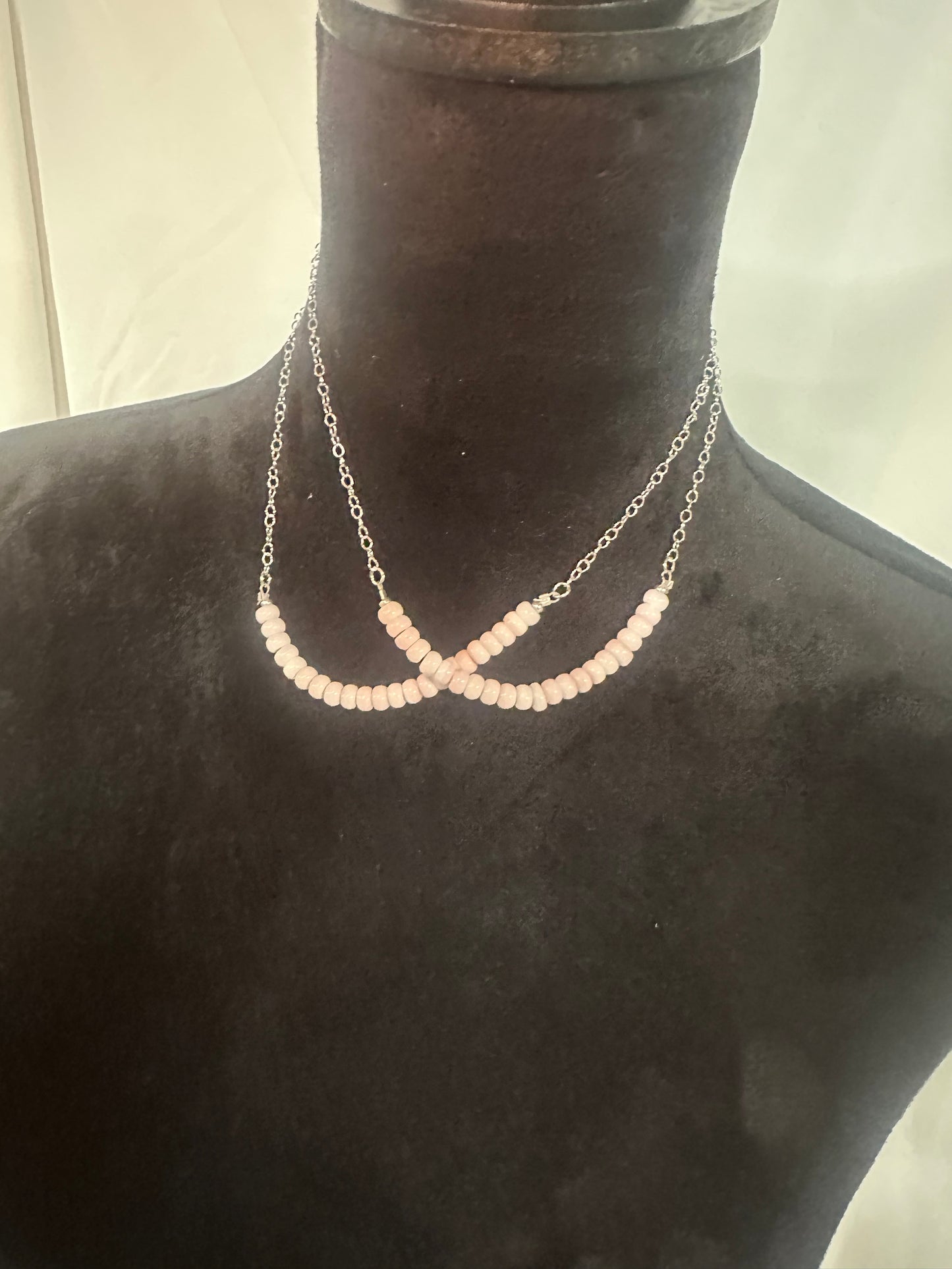 queen pink conch sterling silver chain necklace
