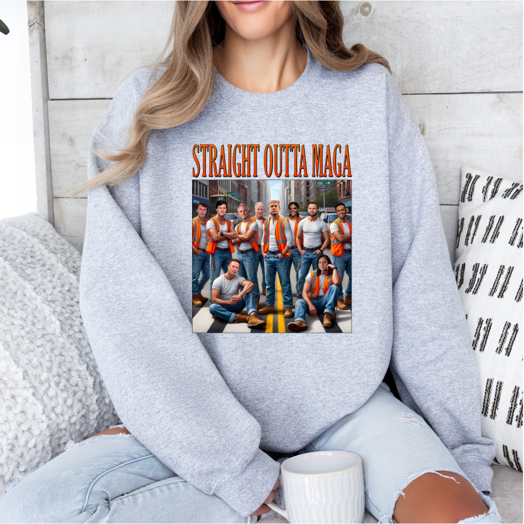 straight outta maga - trump tshirt/ crewneck