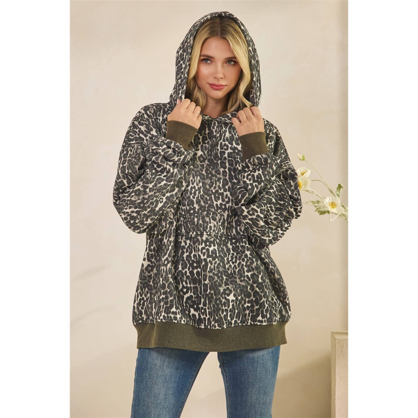 Printed Fleece Hoodie