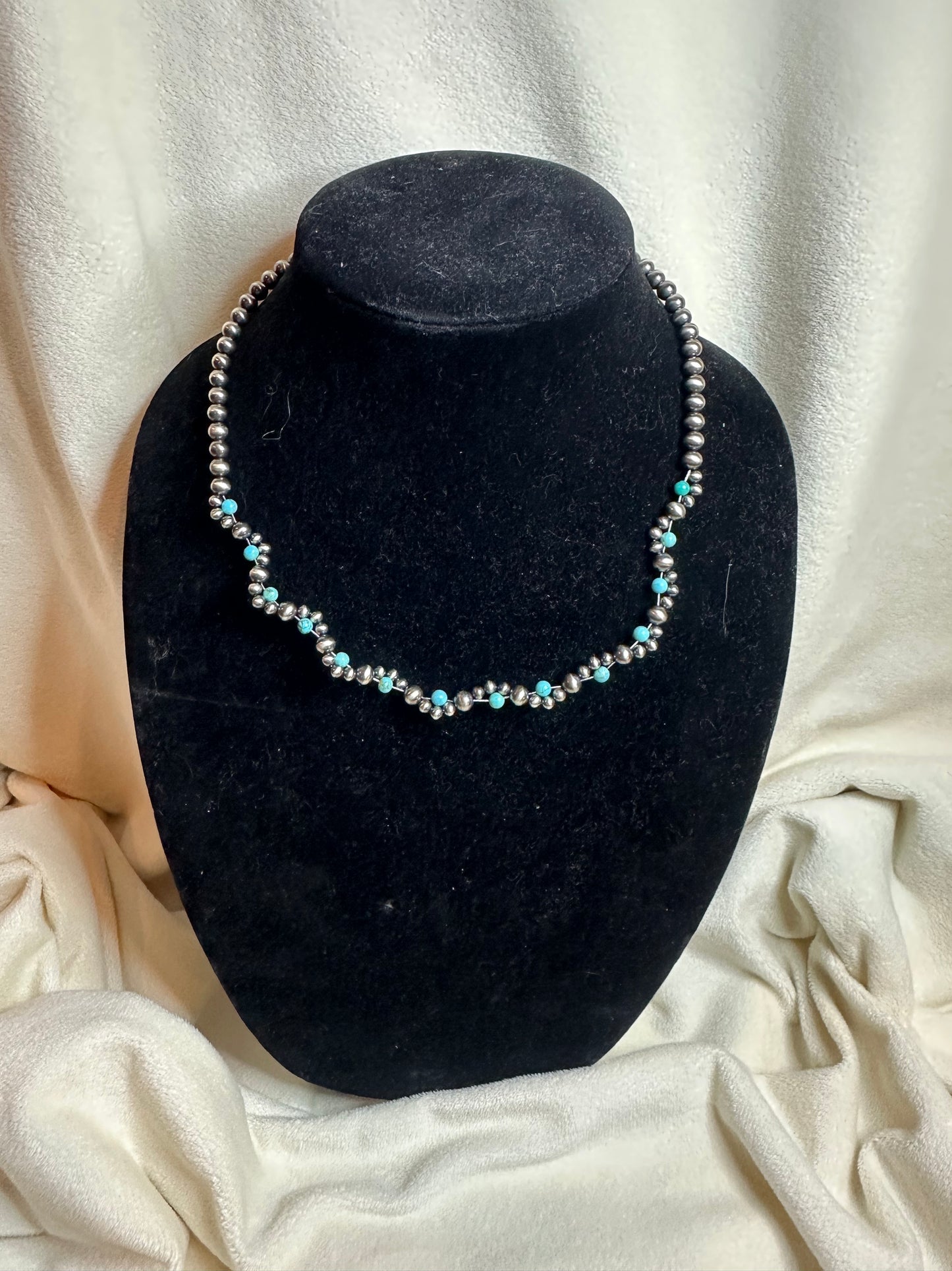 4-6mm turquoise swivel necklace