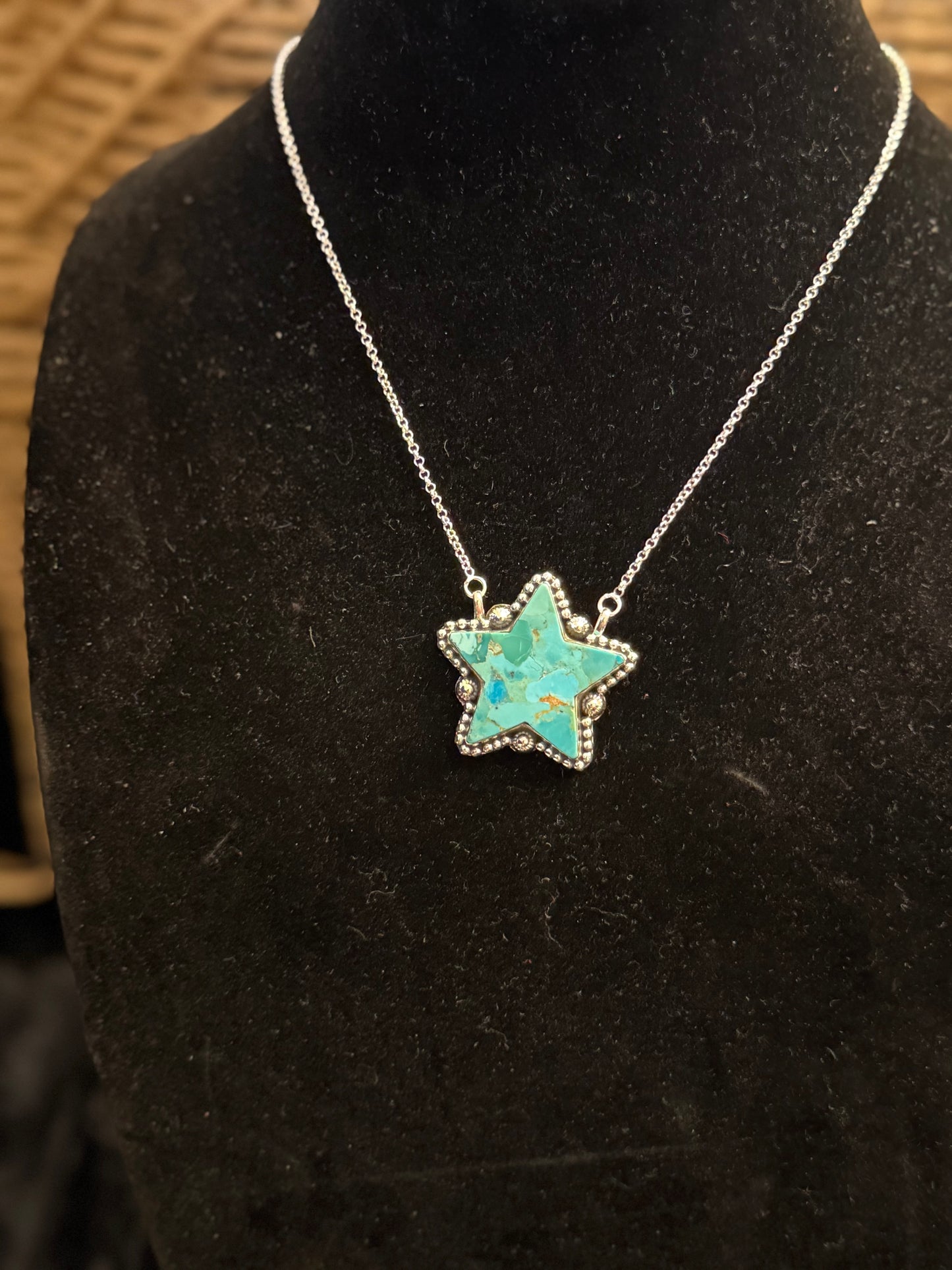 Hada Collection Kingman Turquoise Star Necklace