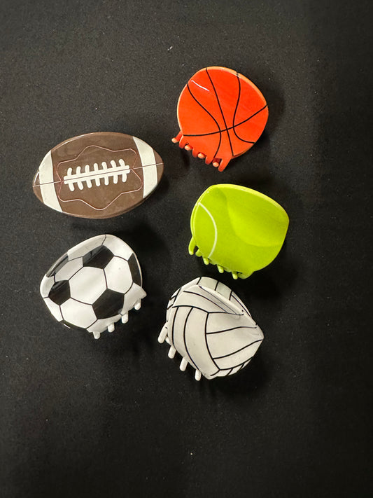 Mini Sports ball hair clip