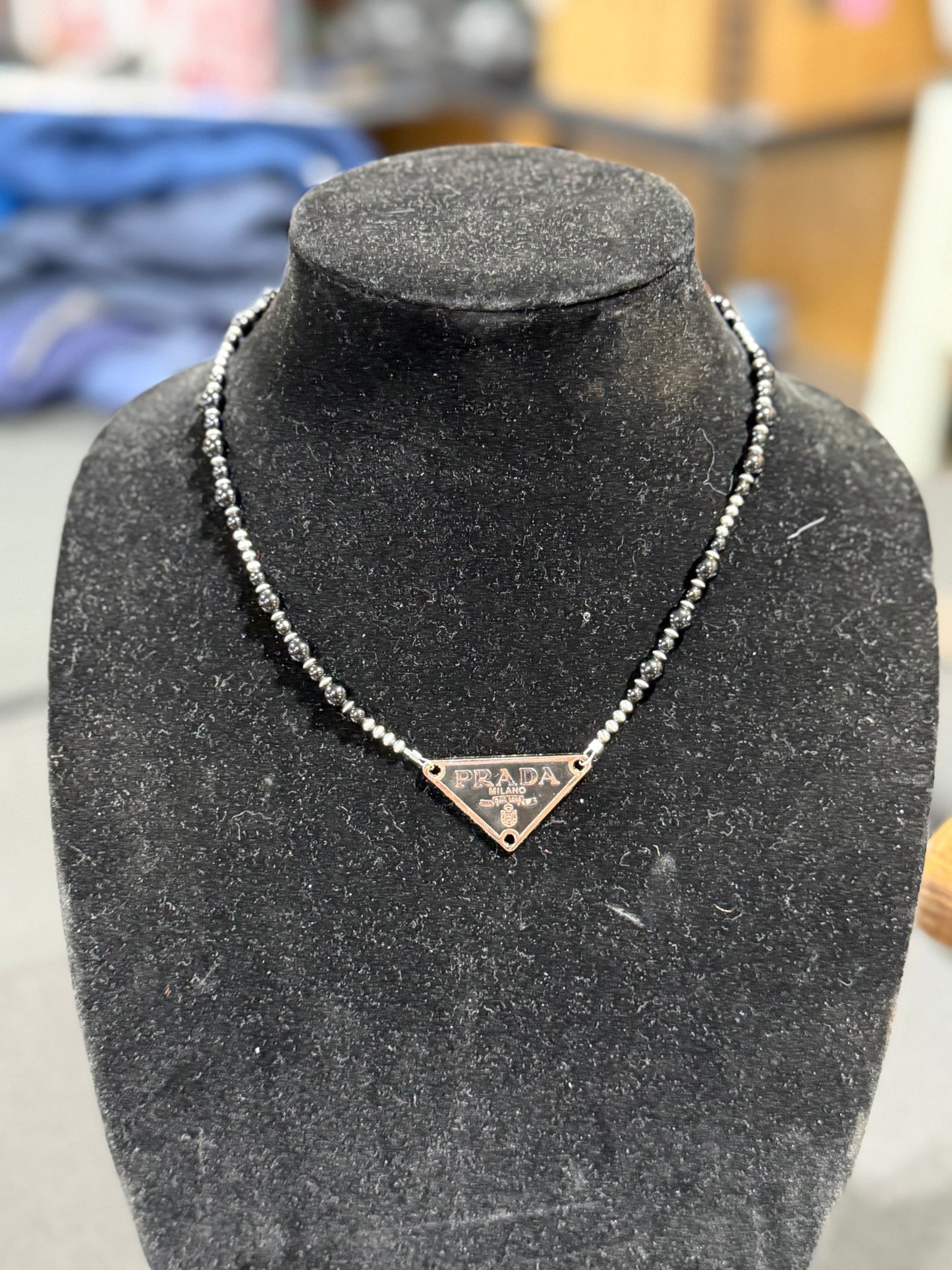 Black Onyx x PRADA necklace