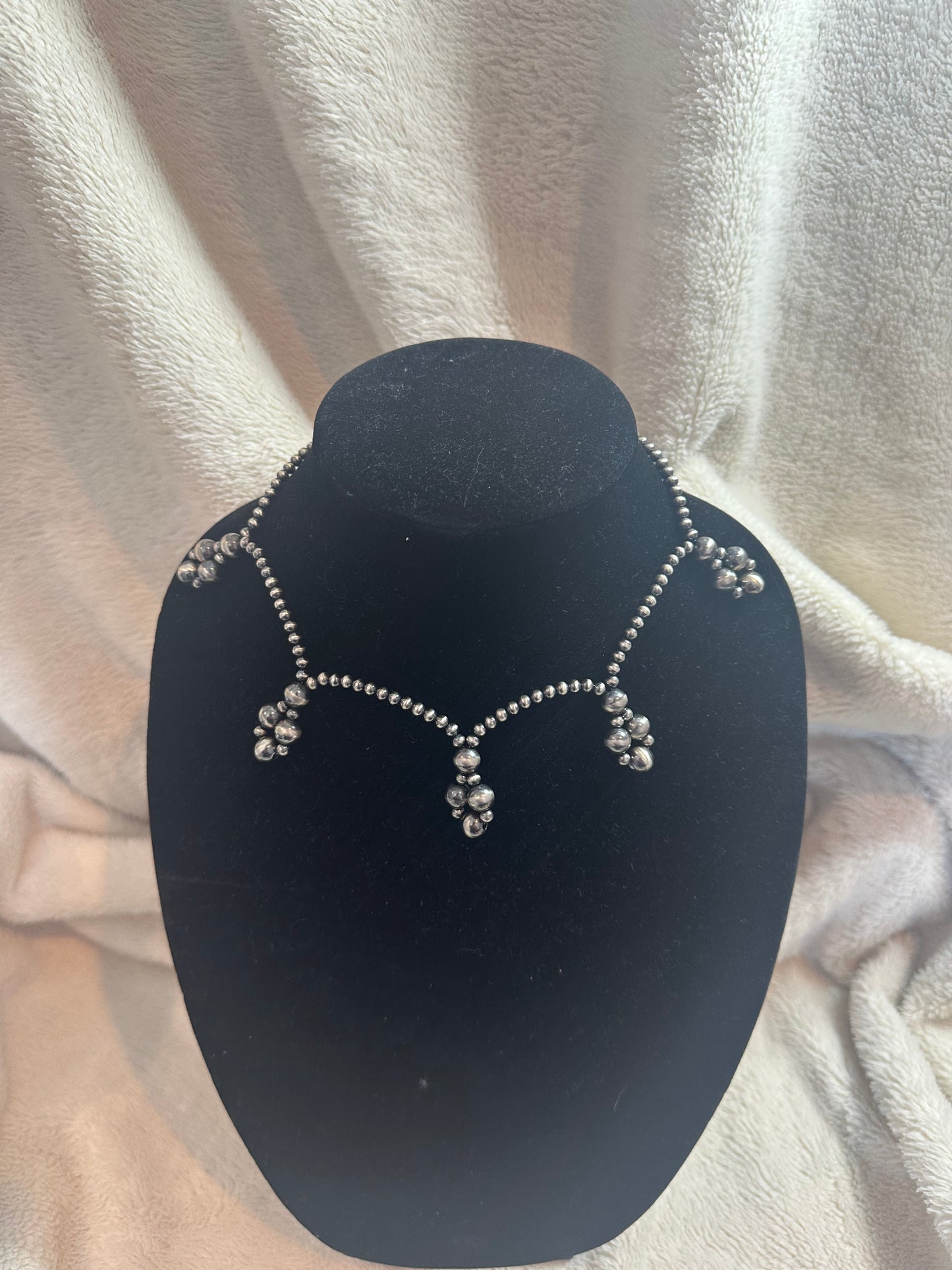 4-8mm navajo pearl clover choker necklace