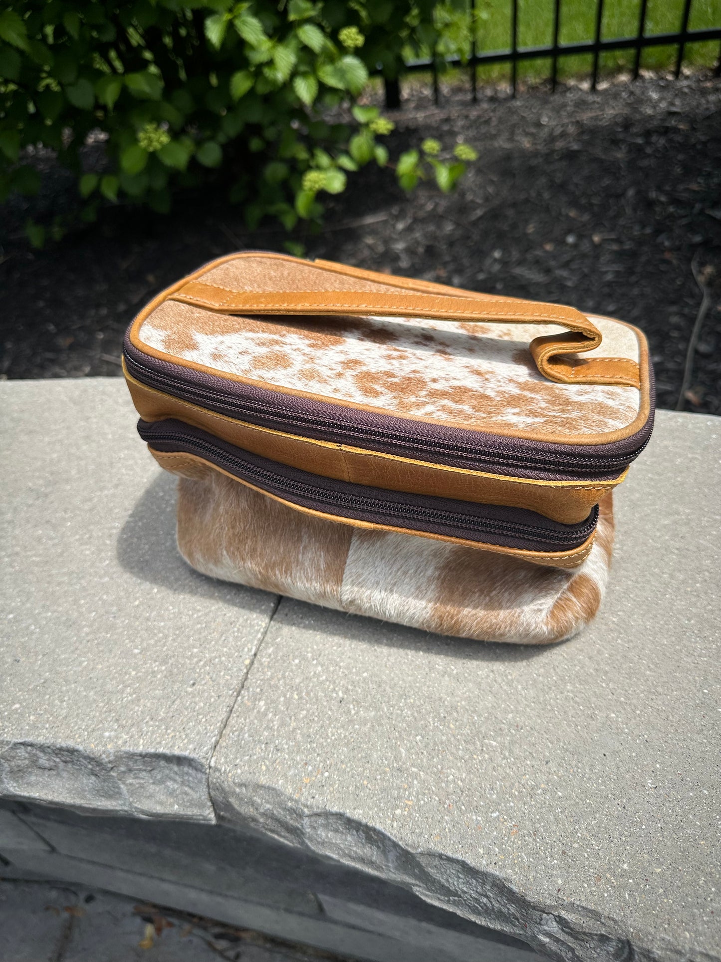 Genuine Cowhide Make up Bag Cosmetic Organizer