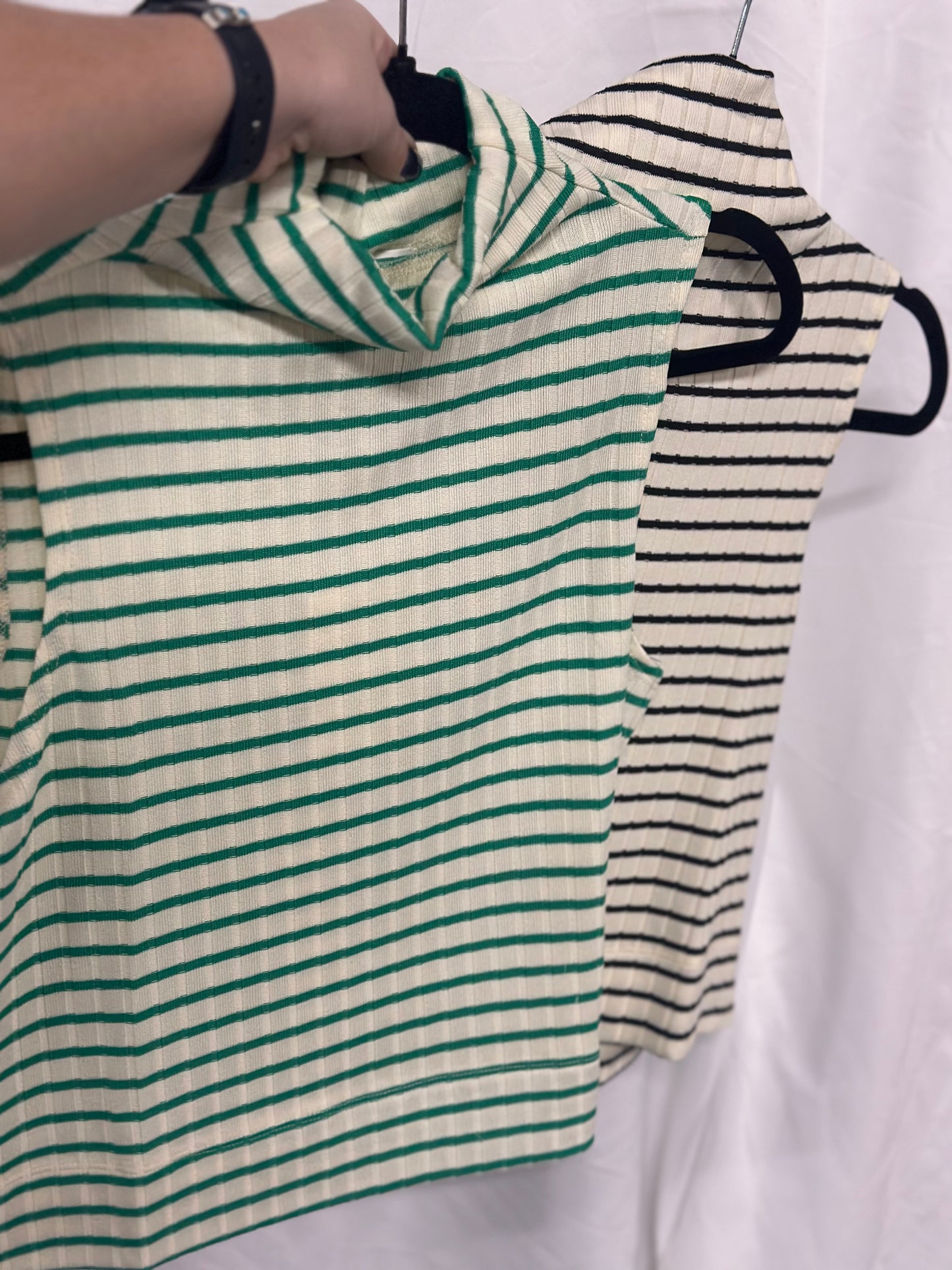 STRIPED HIGH NECK TANK *