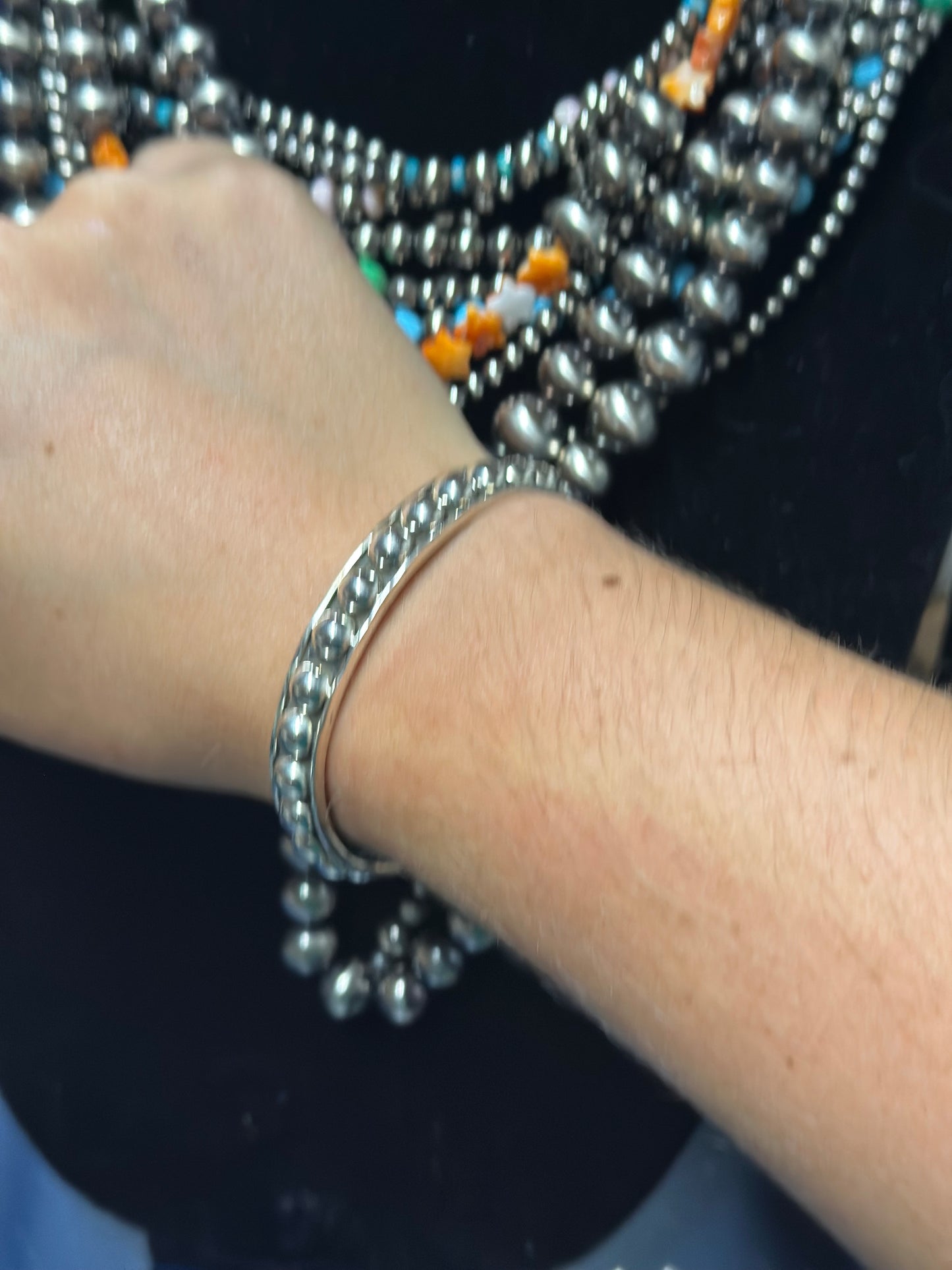 Mesa Moon Sterling Silver Studded Cuffs