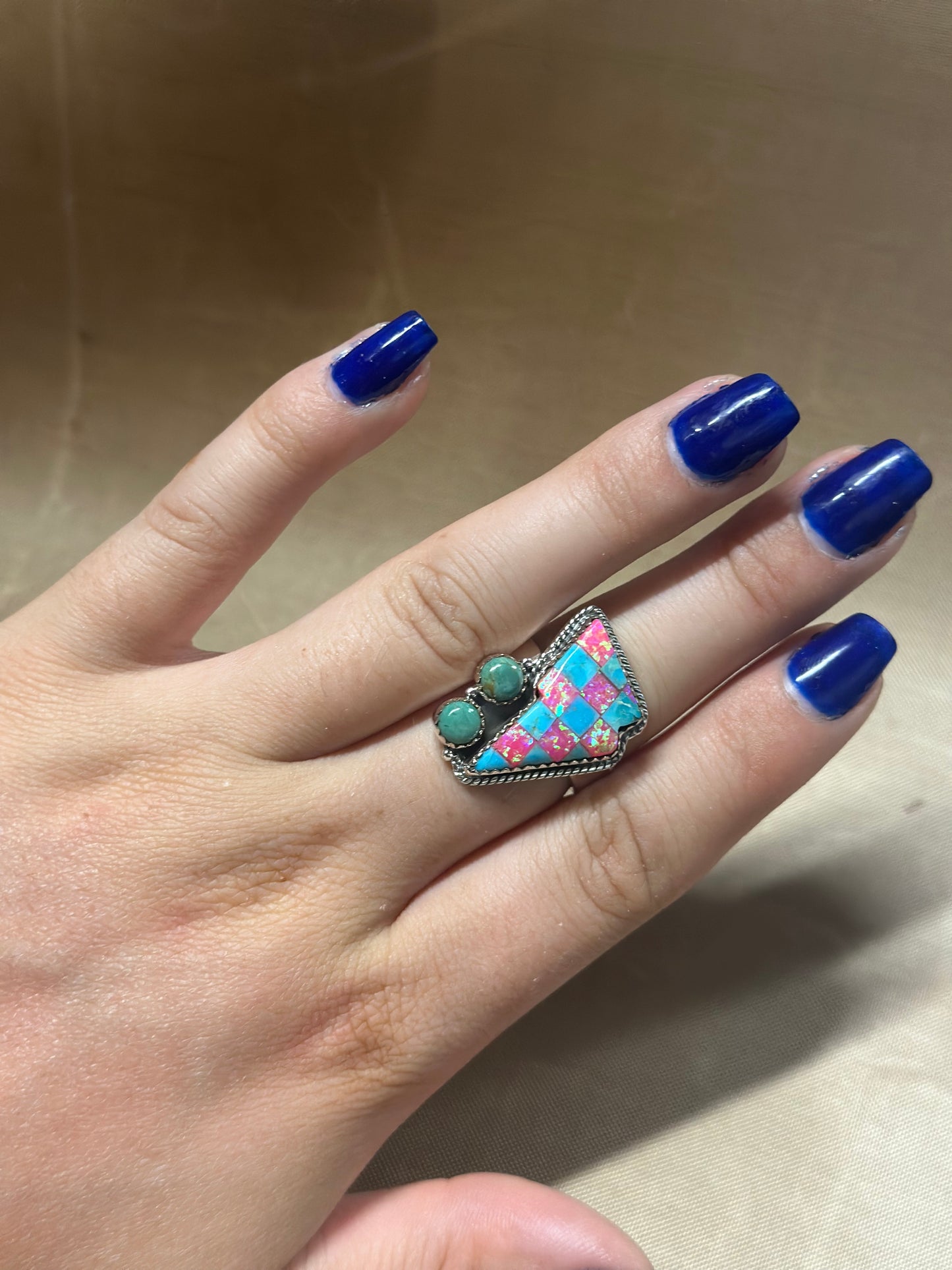 Multi Pink Kandy Colored Sterling Silver Rings |