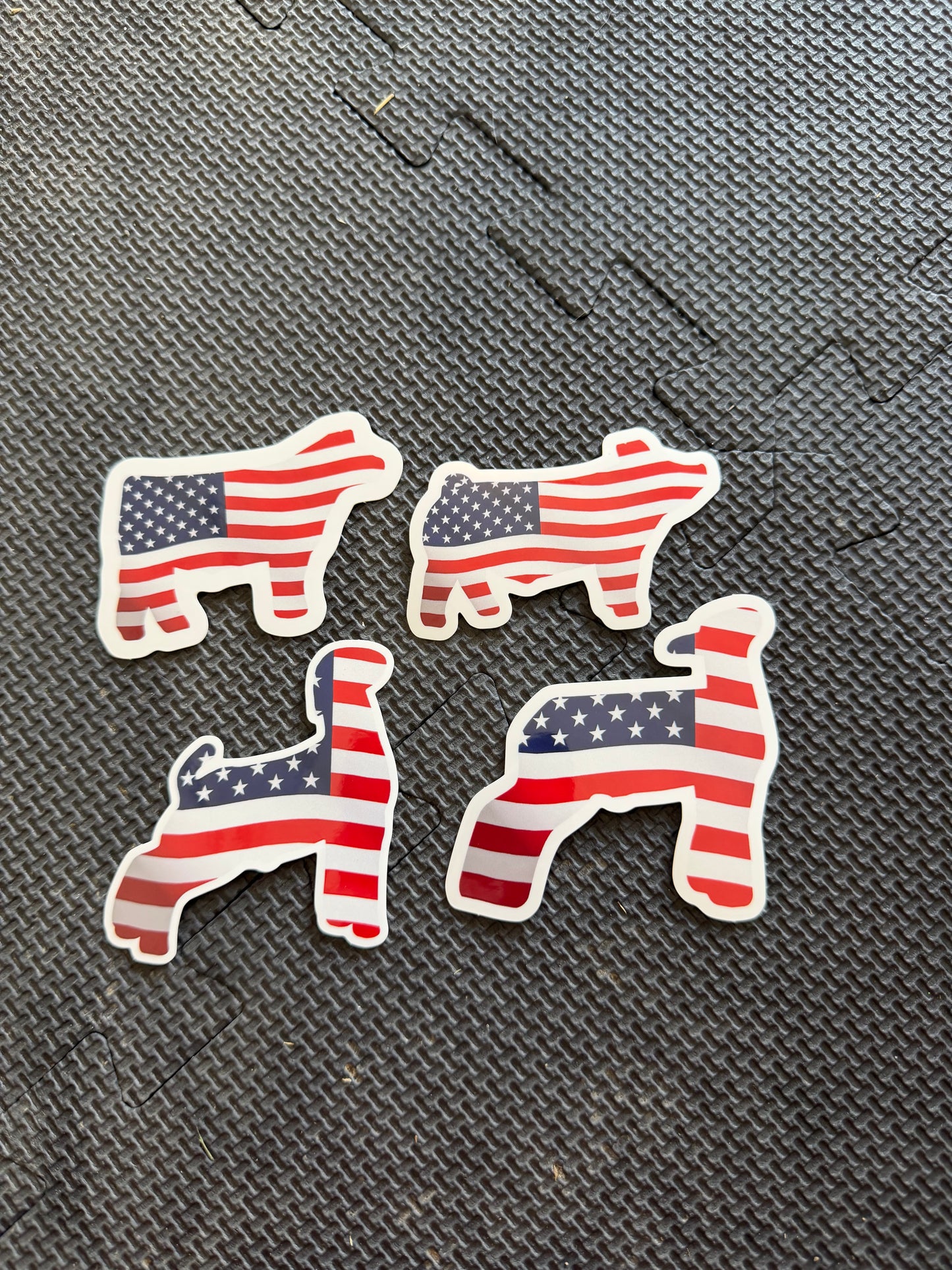 USA print livestock animals - die cut sticker