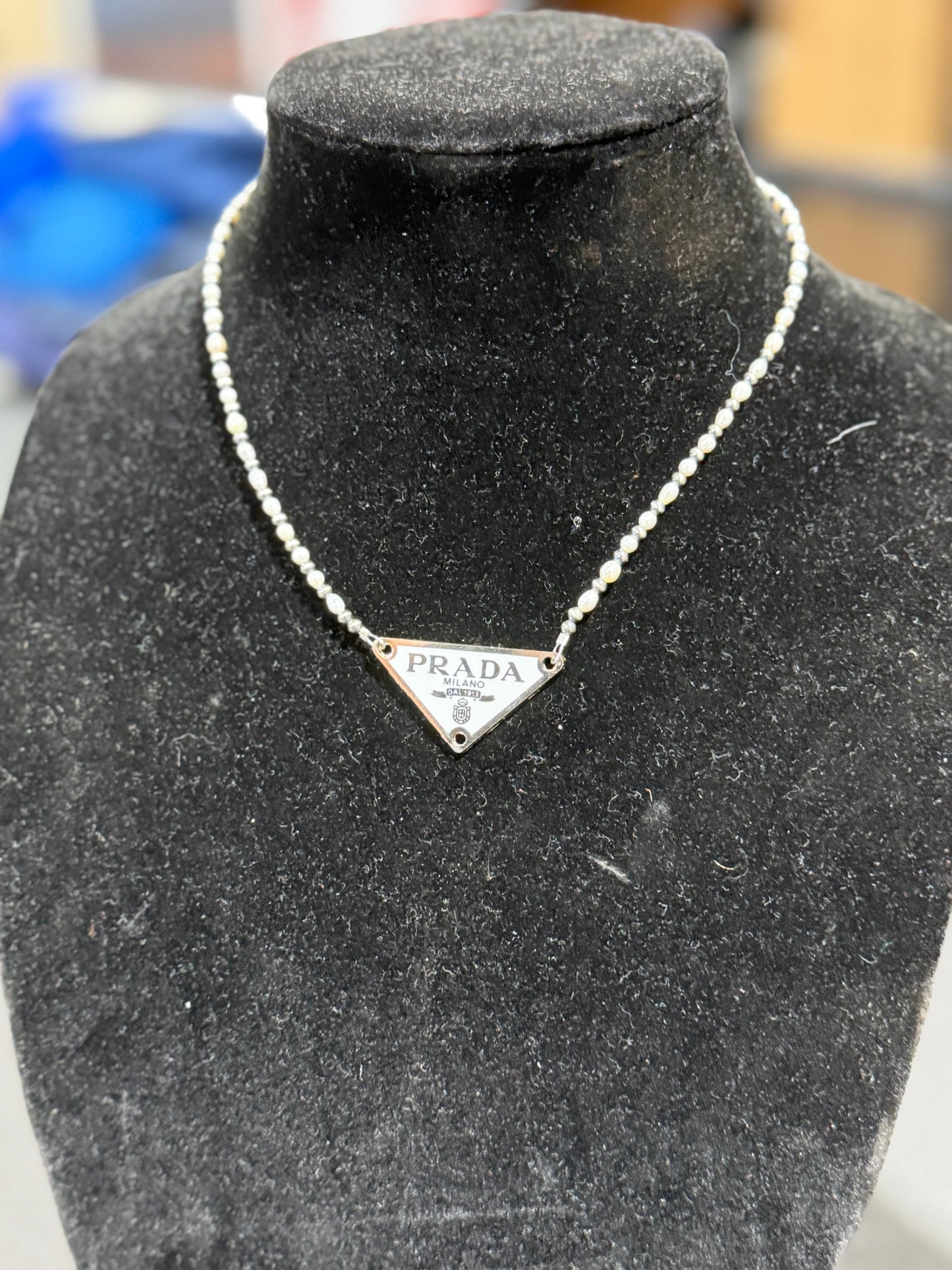 Freshwater Pearl x PRADA necklace
