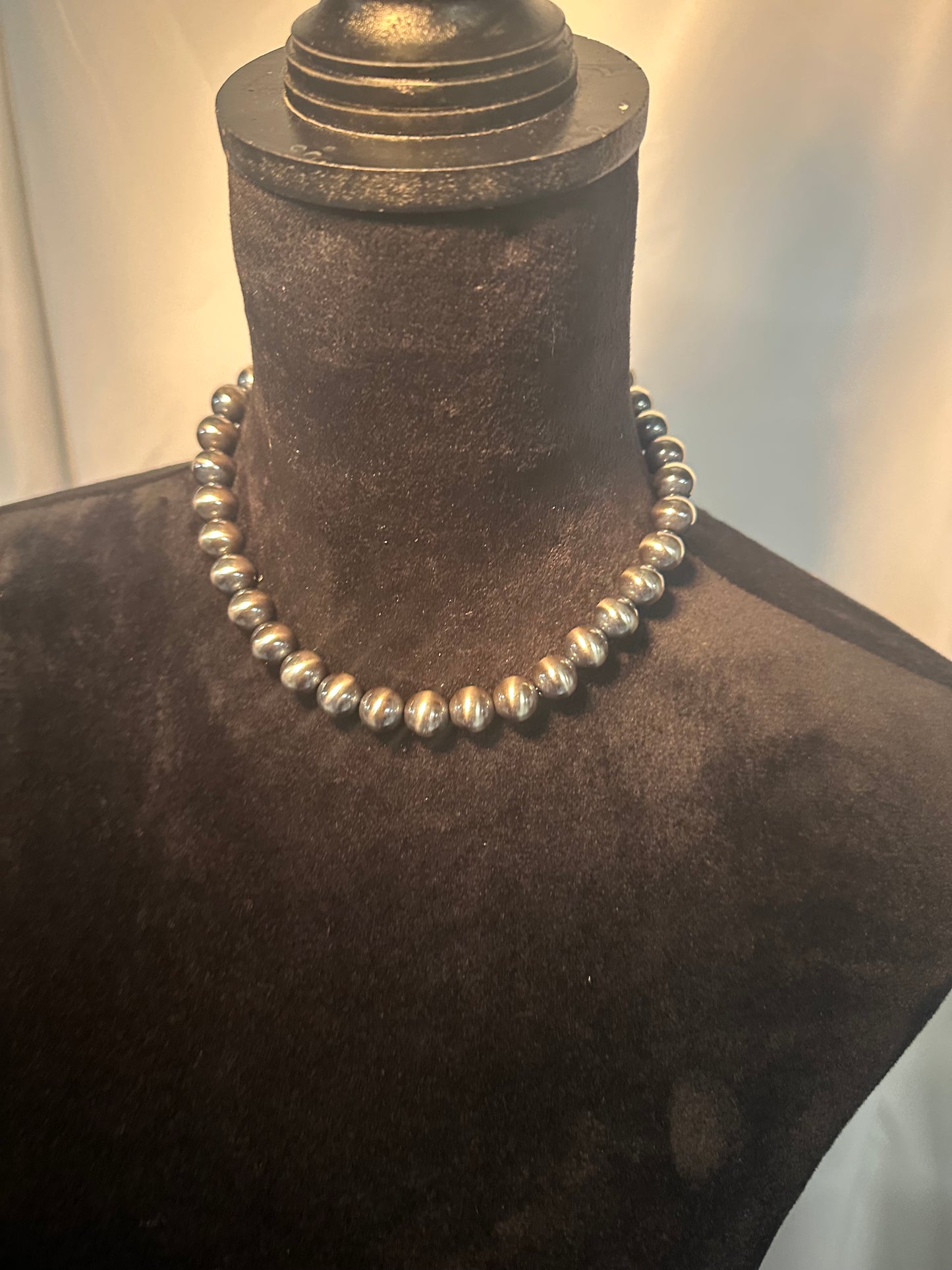 12mm Build Your Own Sterling Silver Pearls Necklace 14"-24"
