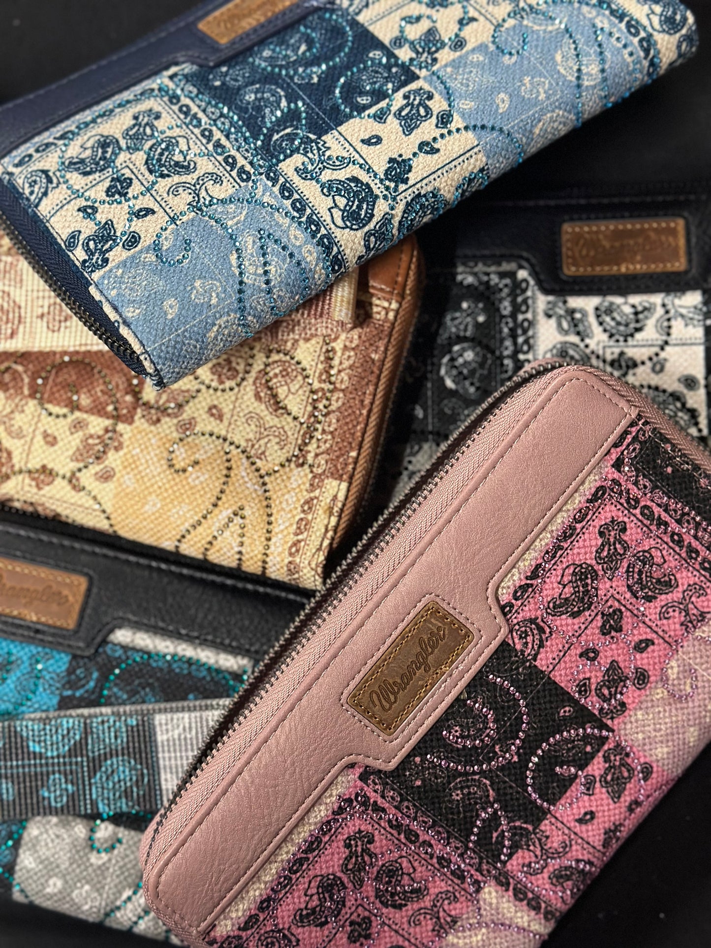 Wrangler Bandana Paisley Print Wallet *5 COLORS