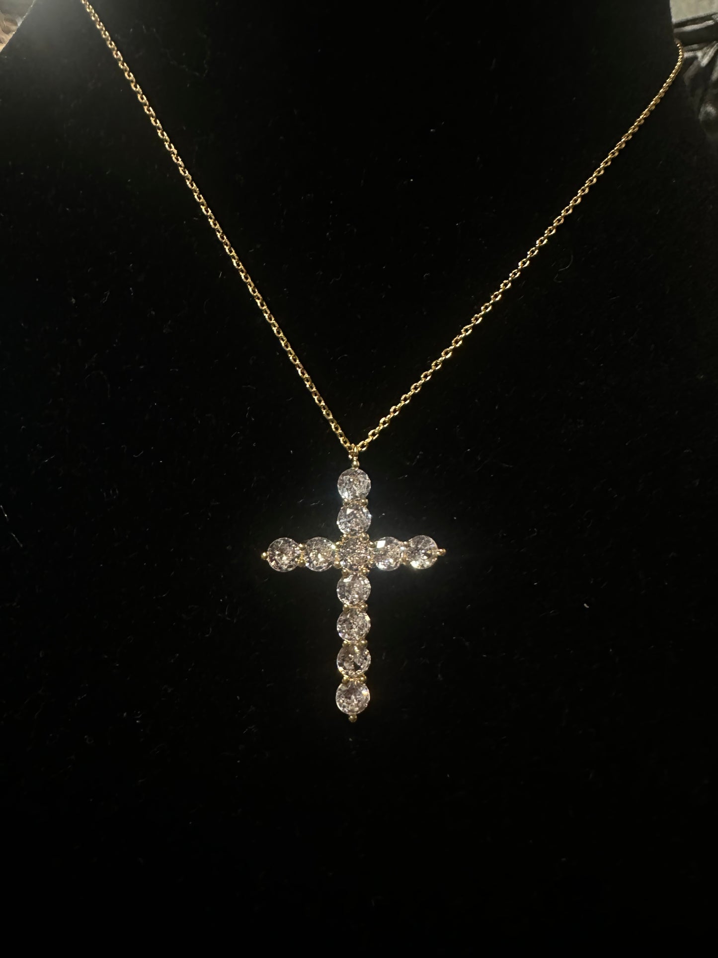 CZ Cross Pendant Necklace
