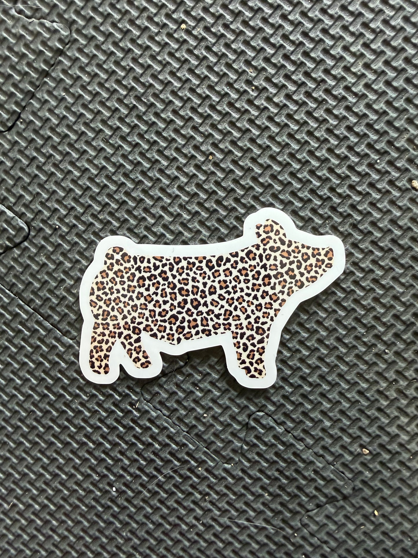 cheetah print livestock animals - die cut sticker
