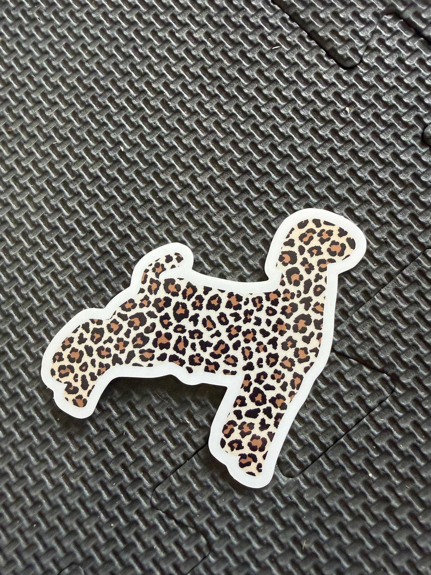 cheetah print livestock animals - die cut sticker
