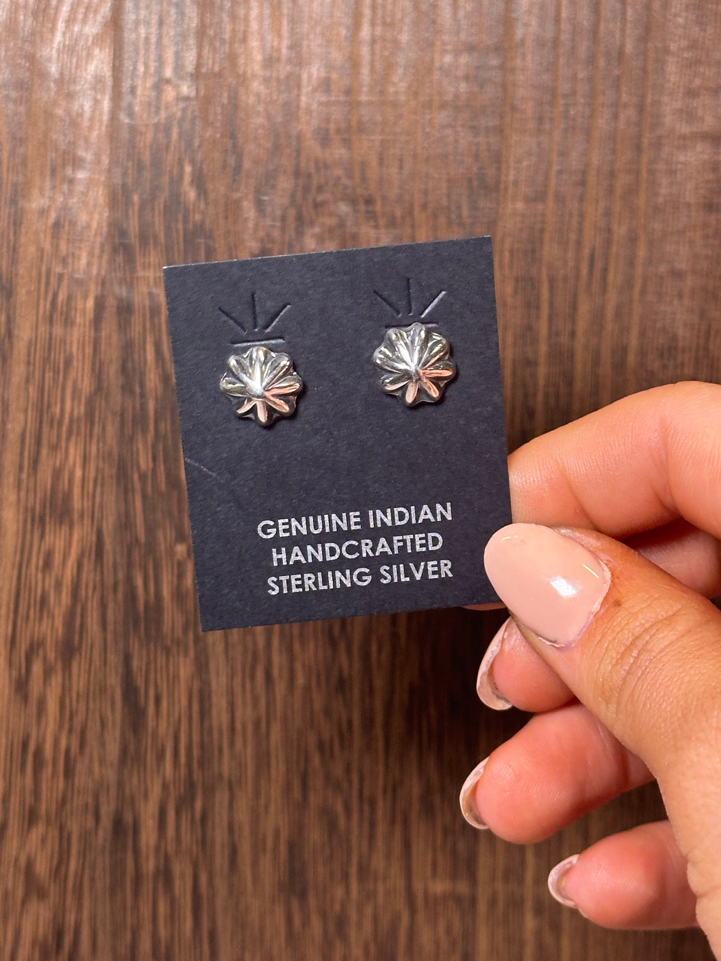 Navajo Sterling Silver Star Post Earrings By Kevin Billah