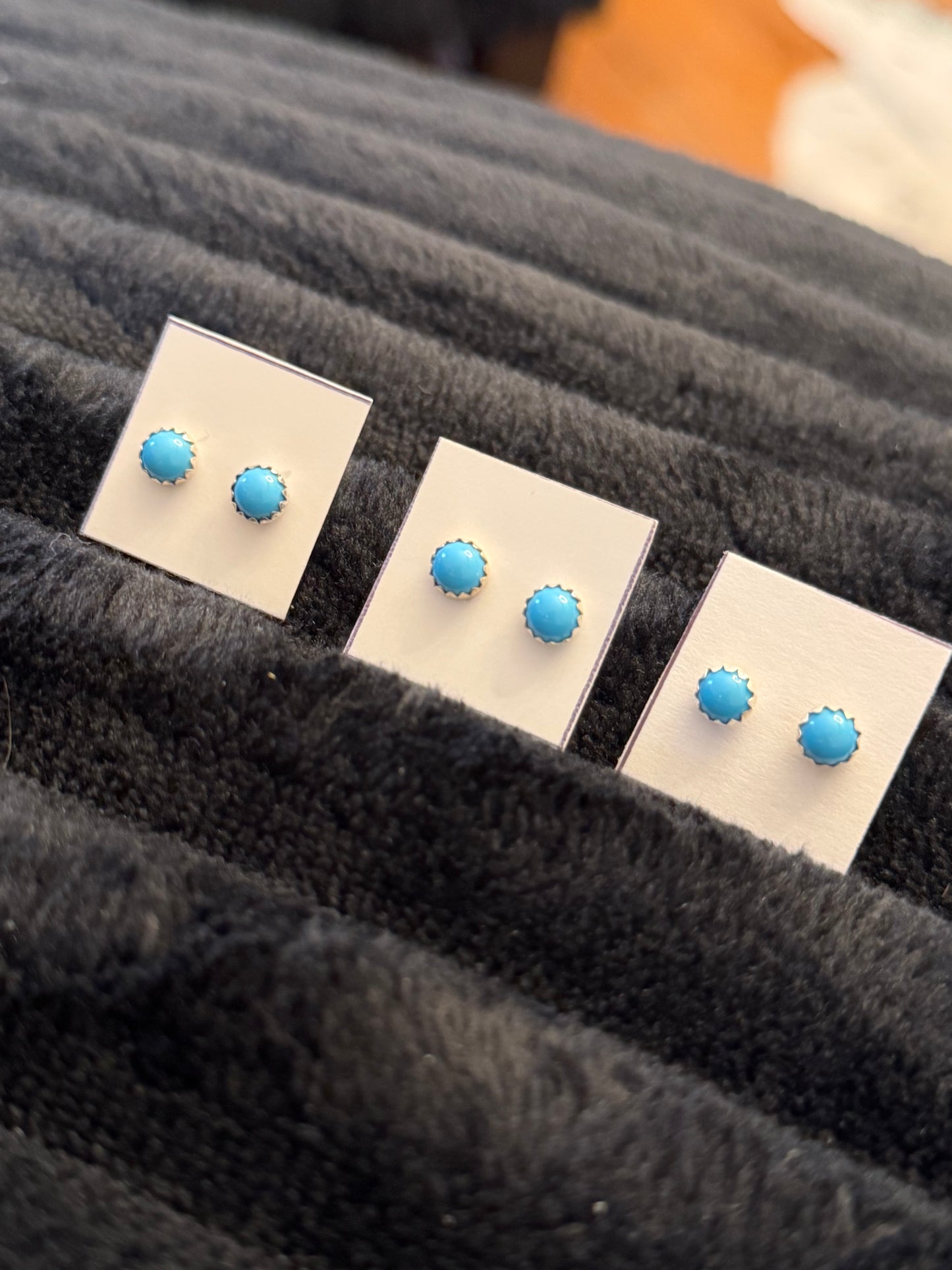 Navajo Handmade Turquoise Earrings - Linda Yazzie