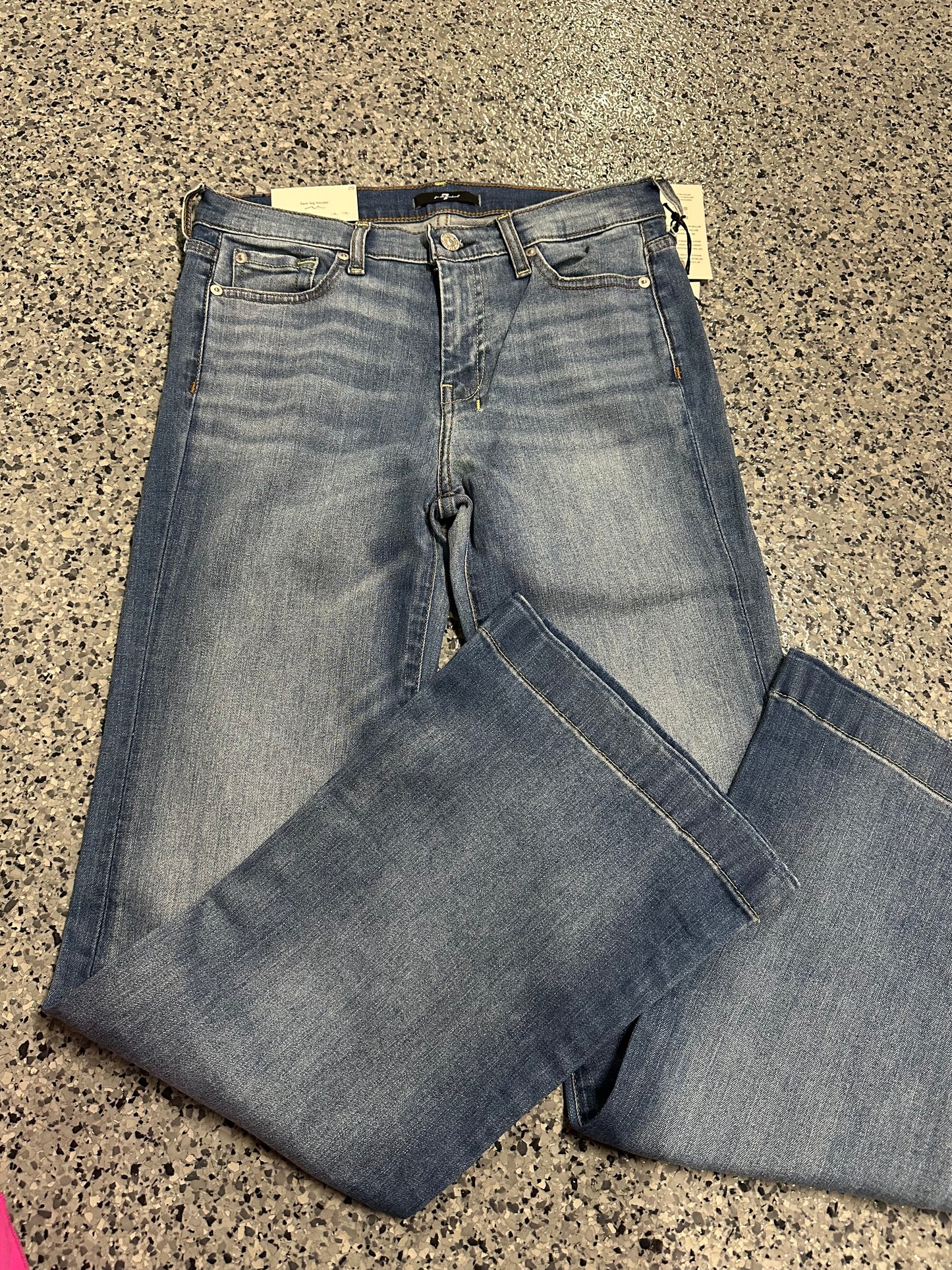 Distressed authentic light Dojo 7 For All Mankind Jeans