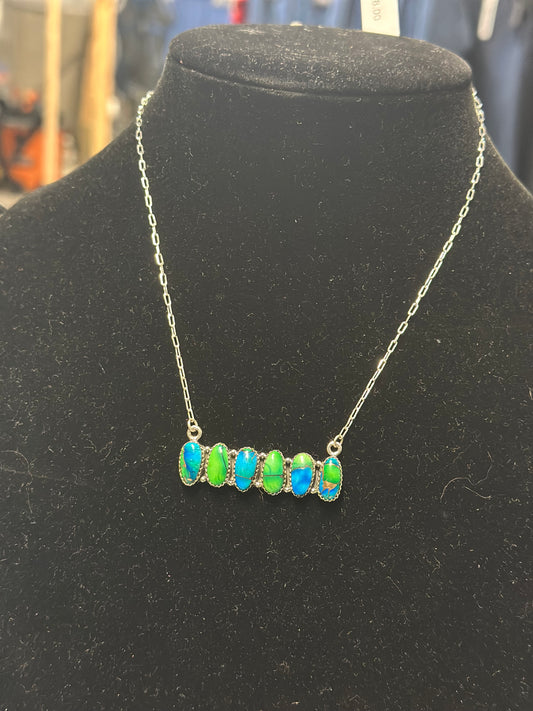 Peacock Dahlia Bar Necklaces