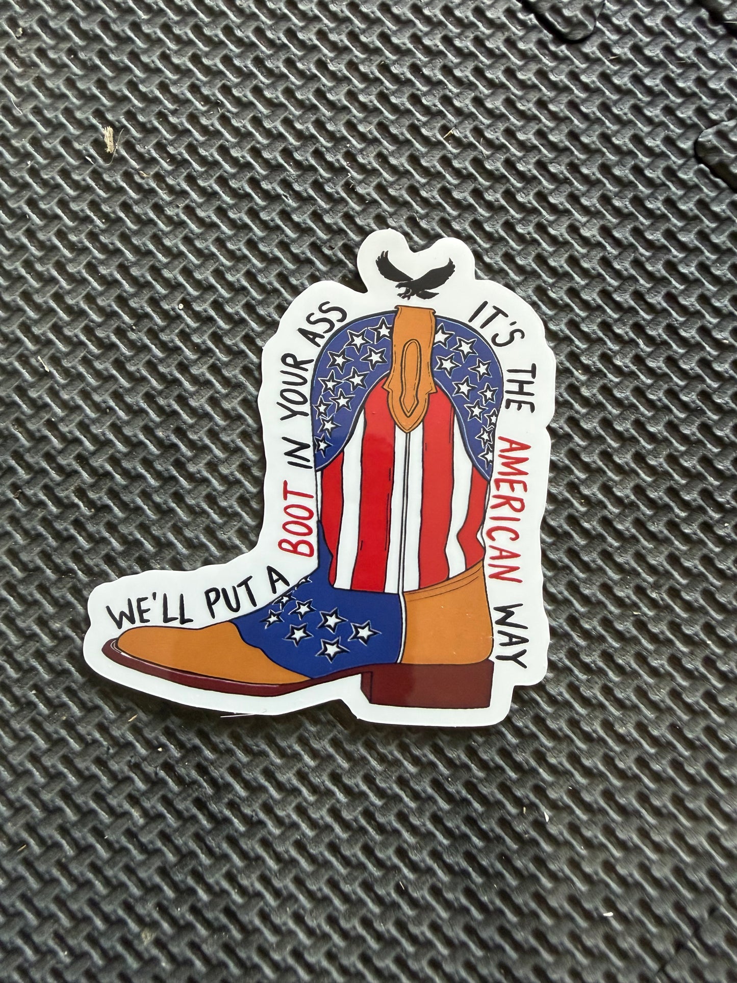 the american way die cut sticker
