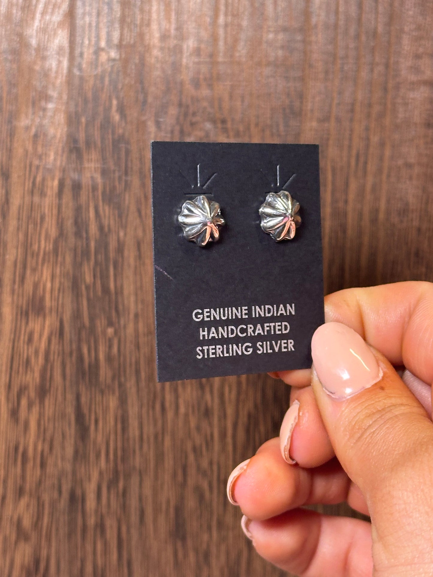 Navajo Sterling Silver Star Post Earrings By Kevin Billah