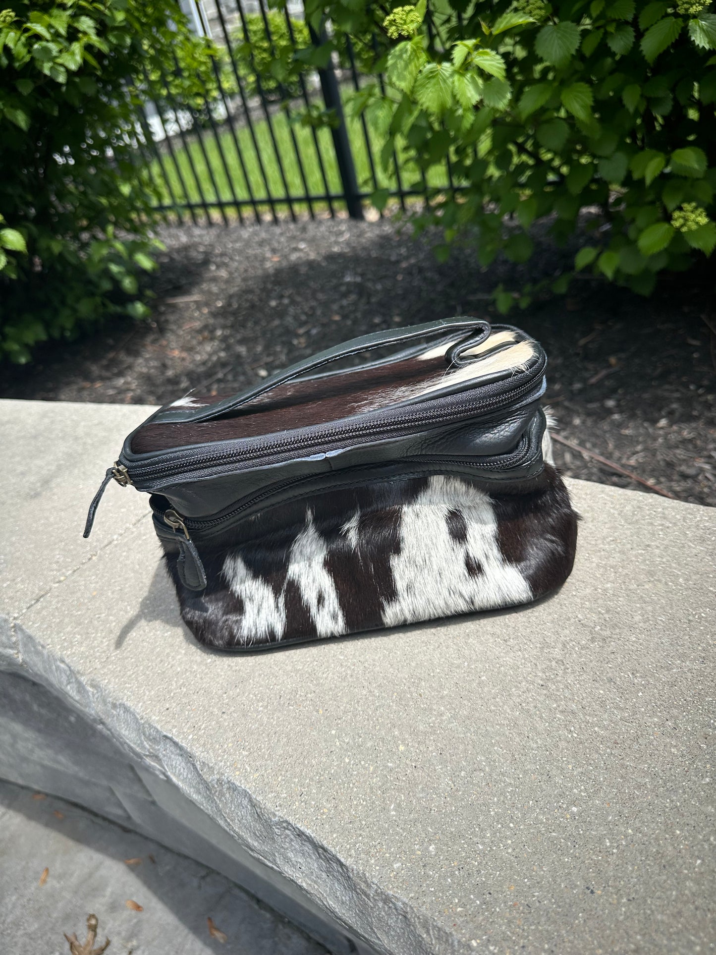 Genuine Cowhide Make up Bag Cosmetic Organizer