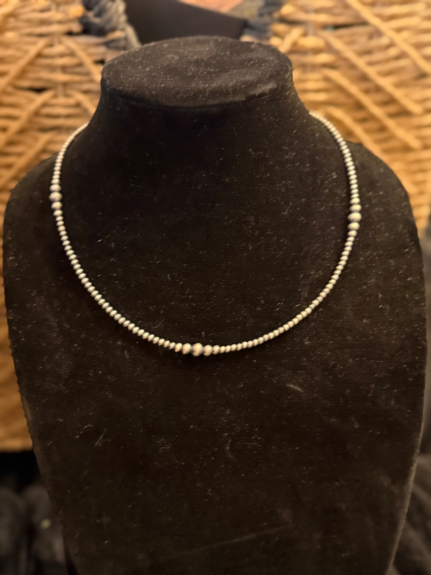 Handstrung Bead 3-6MM 18 Inch Graduated Pearl Necklace