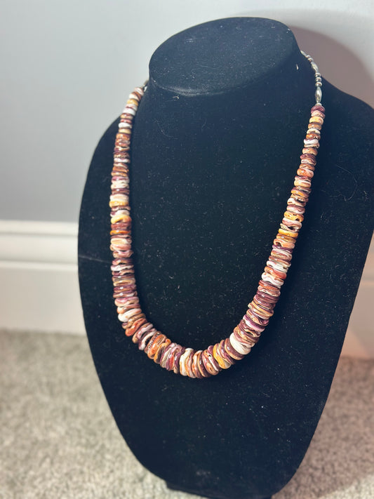 8-18mm purple spiny graduated necklace