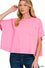 Exposed seam oversized crop box tee