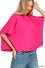 Exposed seam oversized crop box tee