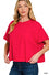 Exposed seam oversized crop box tee