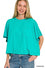 Exposed seam oversized crop box tee