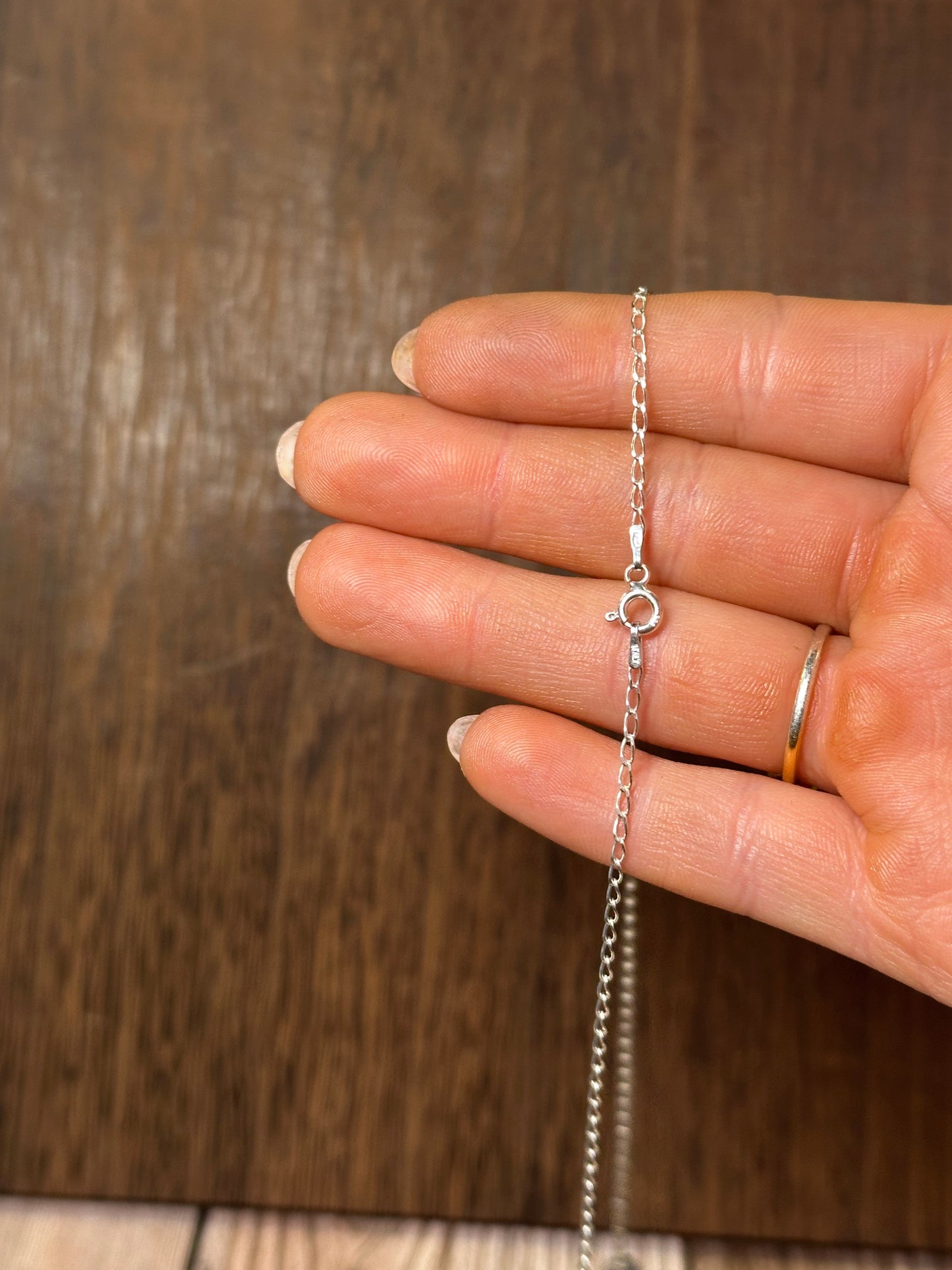 Navajo Queen Pink Conch And Sterling Silver Dot Necklace