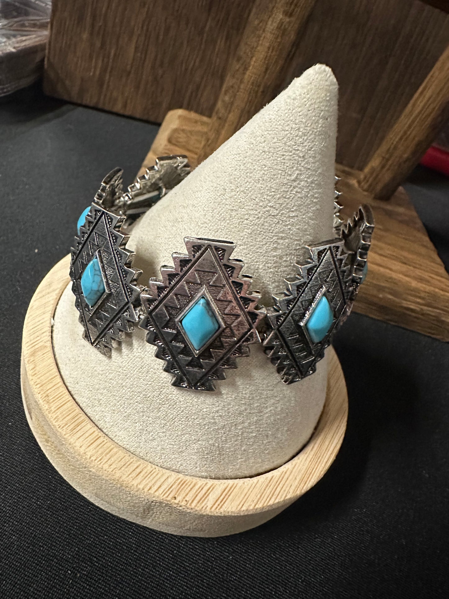 Western Aztec Stone Stretch Bracelet