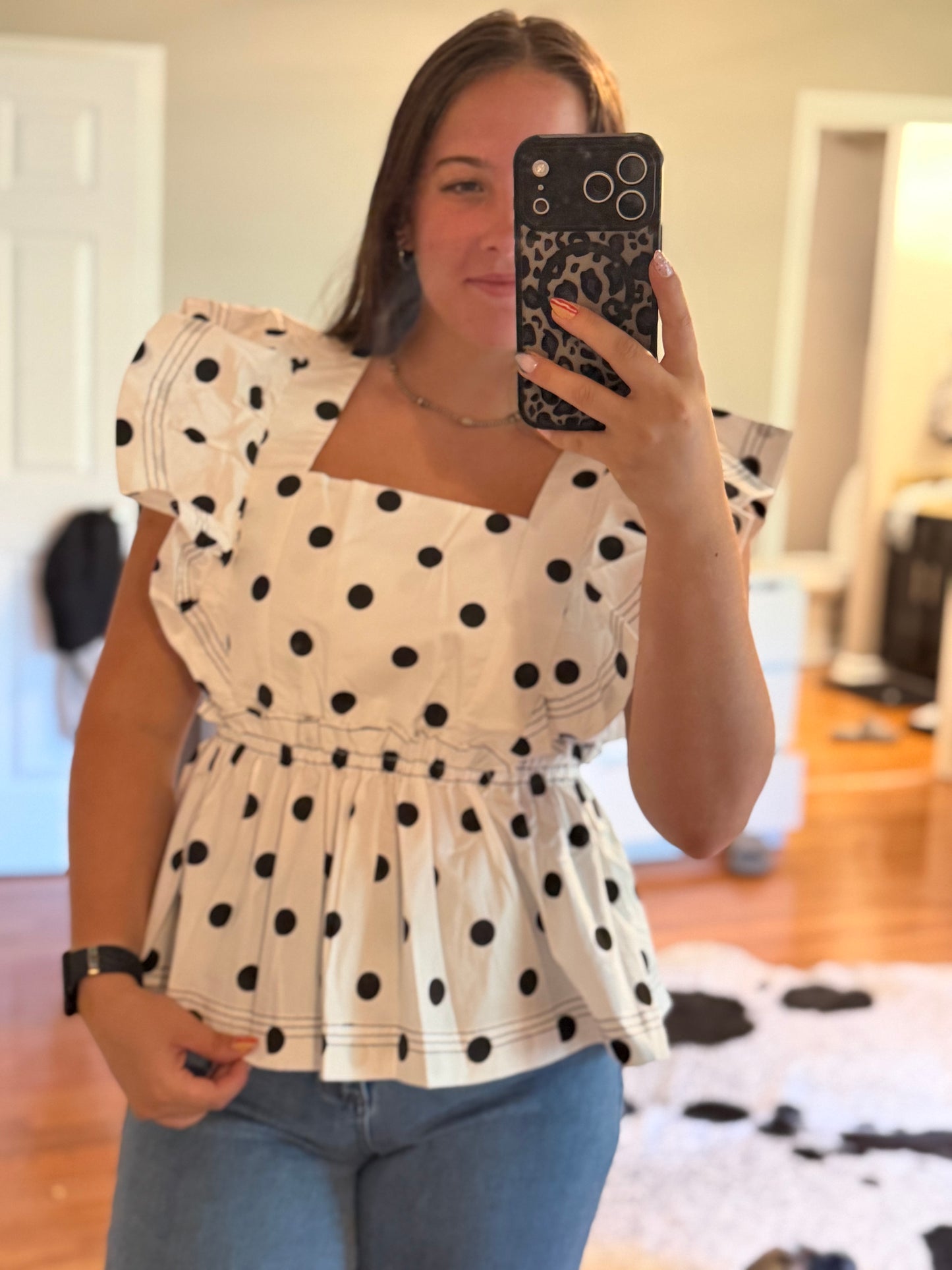 Polka Dot Printed Blouse