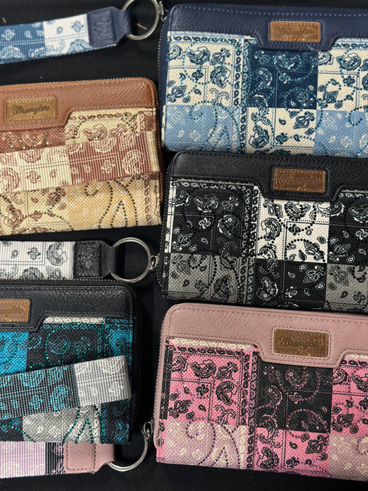 Wrangler Bandana Paisley Print Wallet *5 COLORS