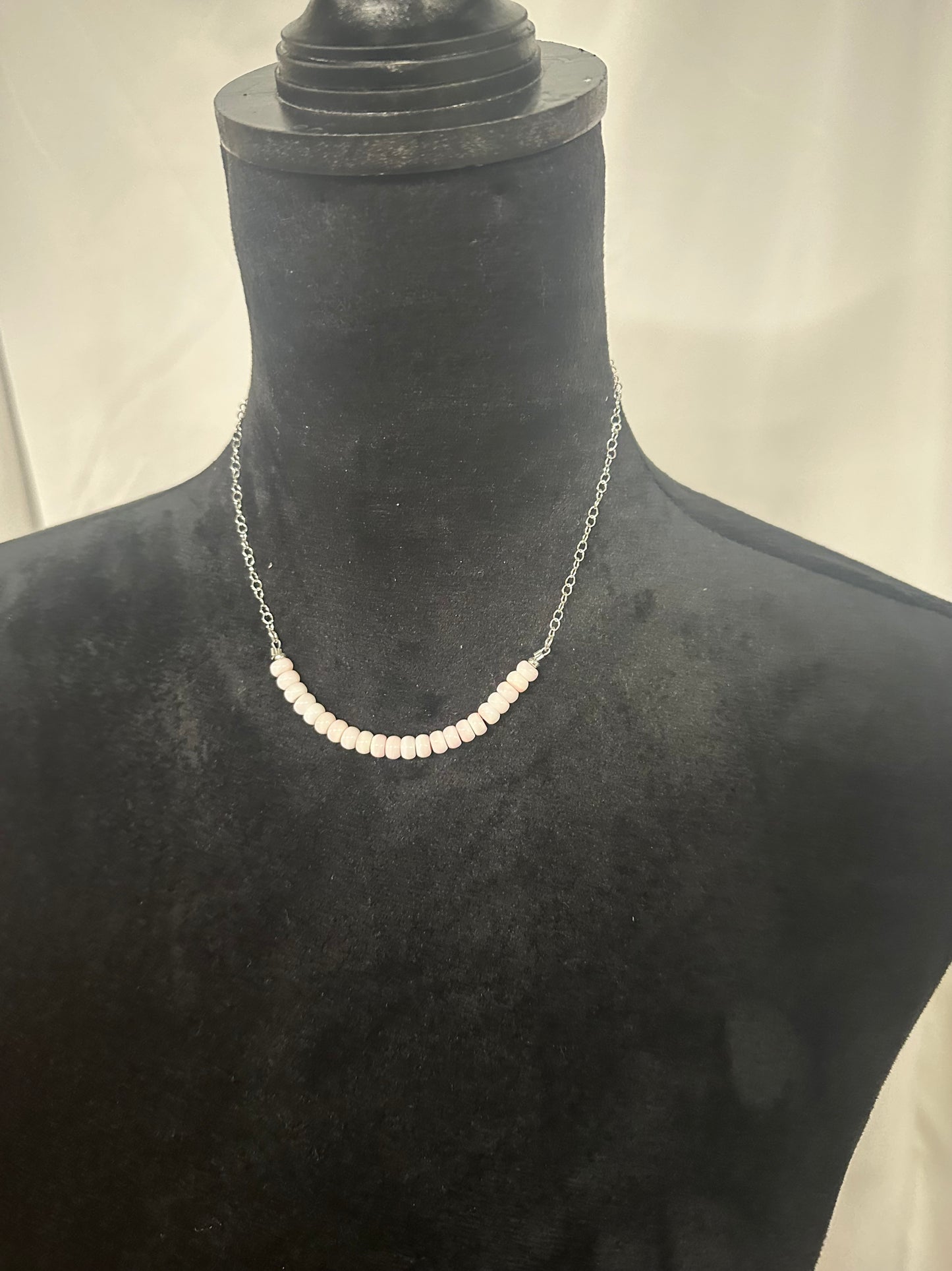 queen pink conch sterling silver chain necklace