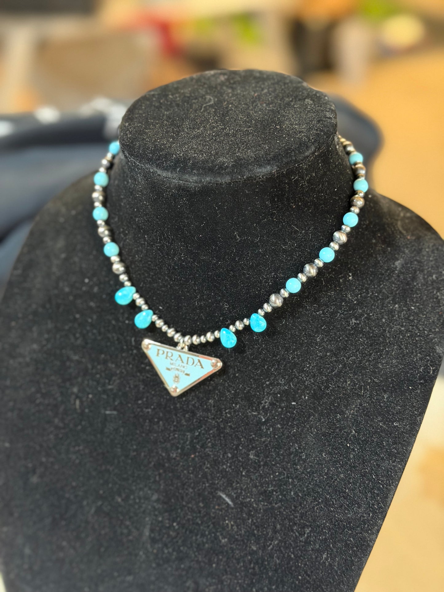Sleeping Beauty / Turquoise  x PRADA necklace