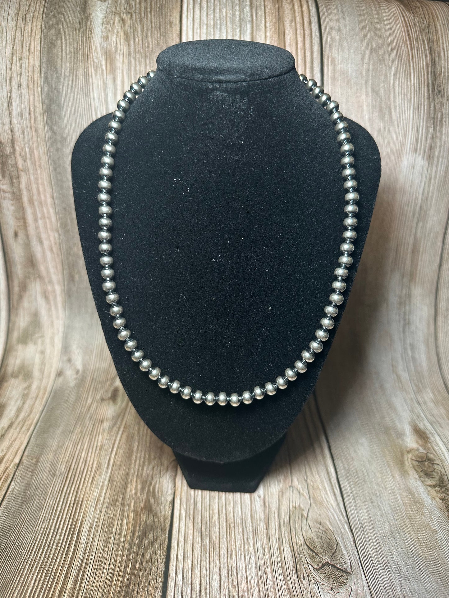 6mm Sterling Silver Pearls Necklace