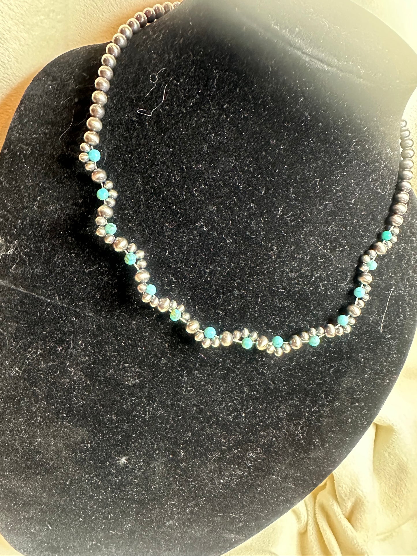 4-6mm turquoise swivel necklace