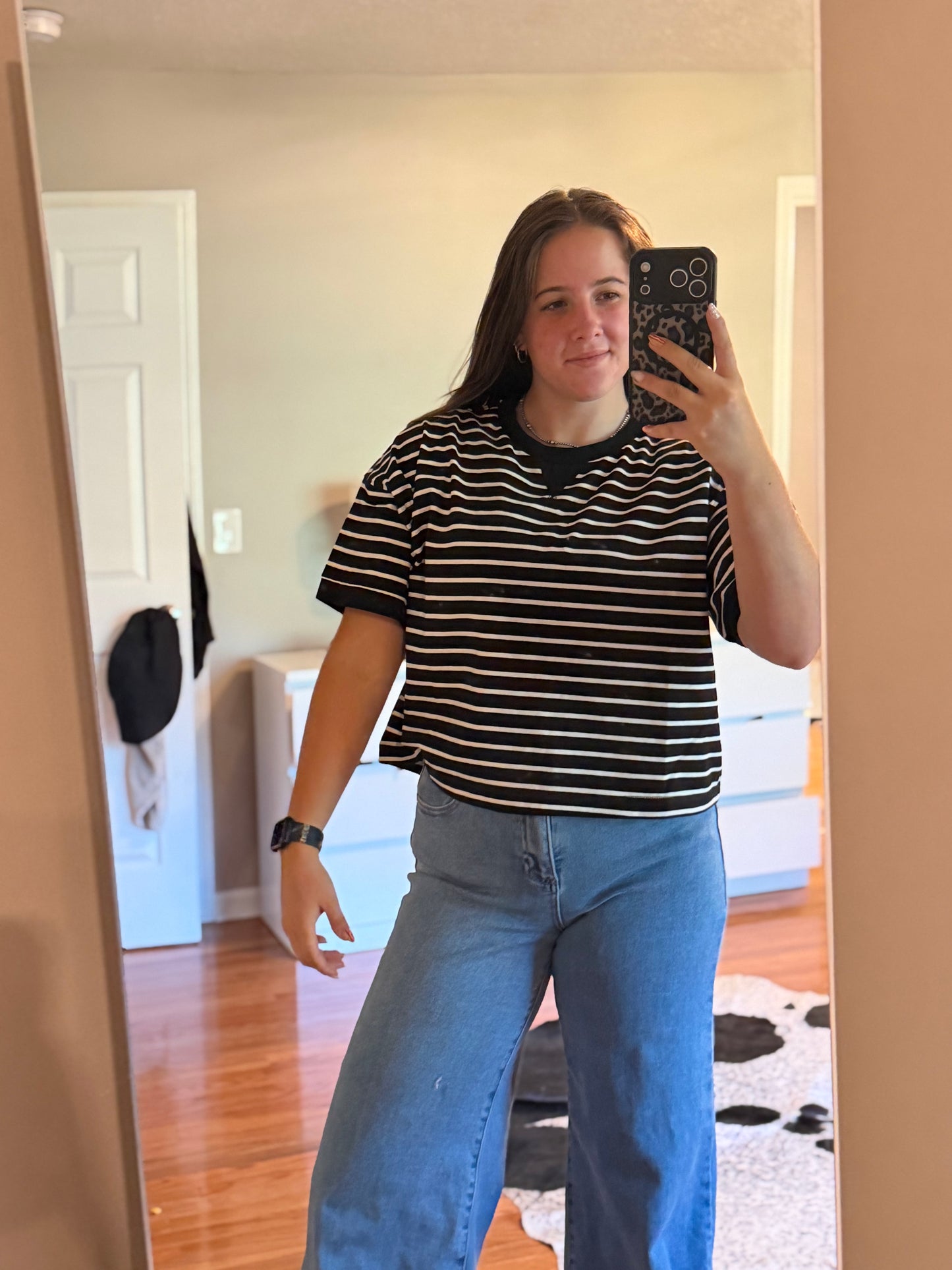 Striped Cropped Tee