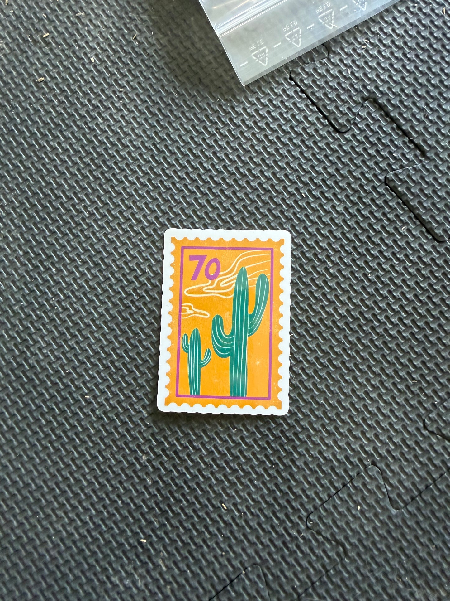 western stamp - die cut sticker